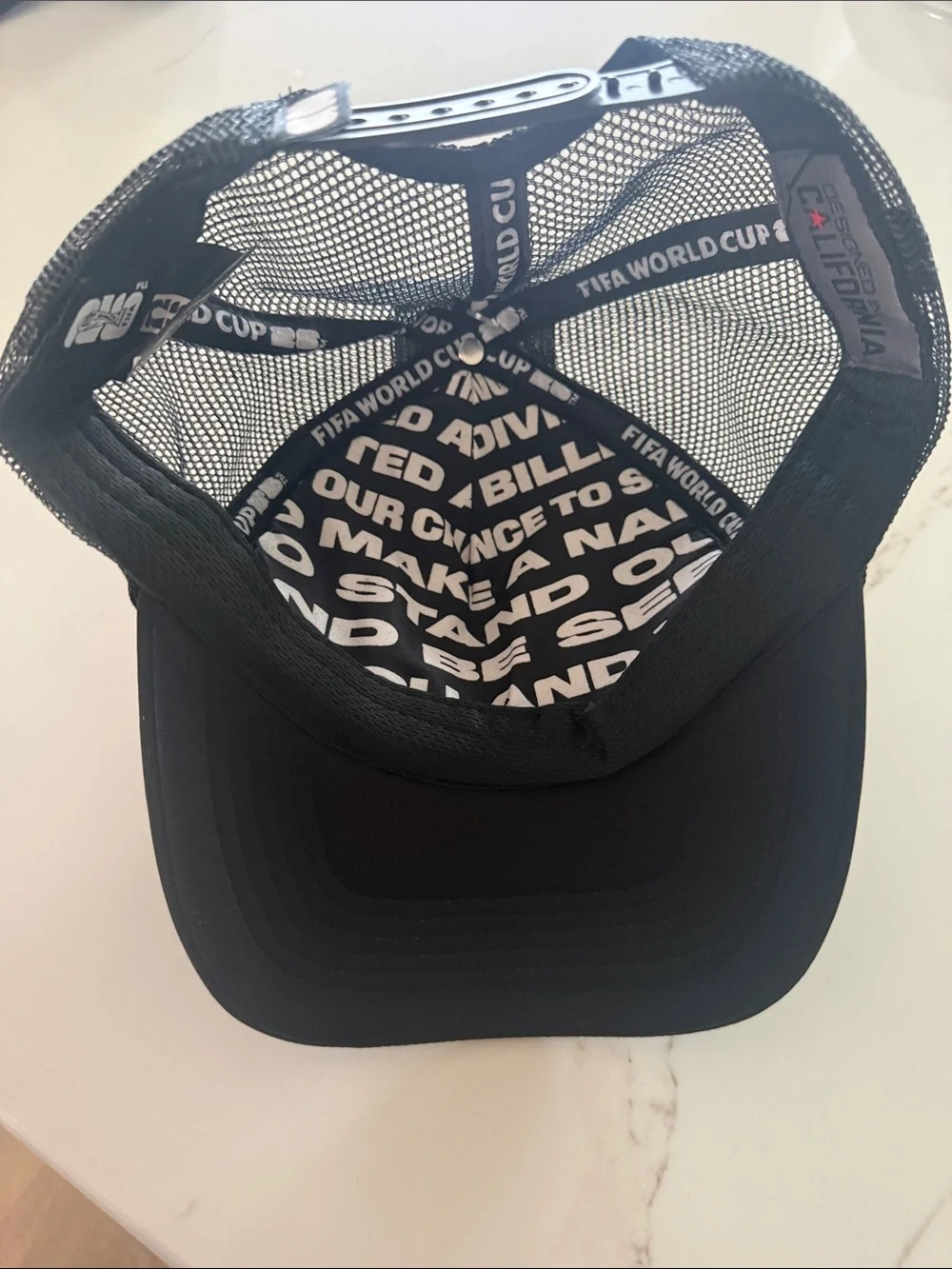 'We Are' Black & White FIFA World Cup Trucker Hat NWT - OS unisex